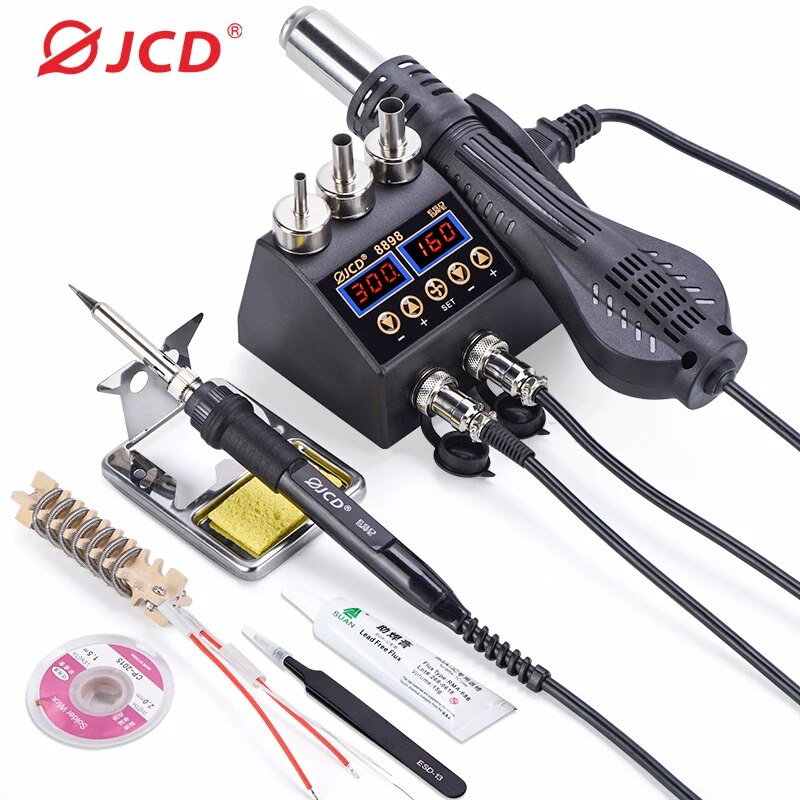 Smd Rework Station Hot Air Soldering 2 In 1 - Паяльная станция JCD 8898 750 Вт