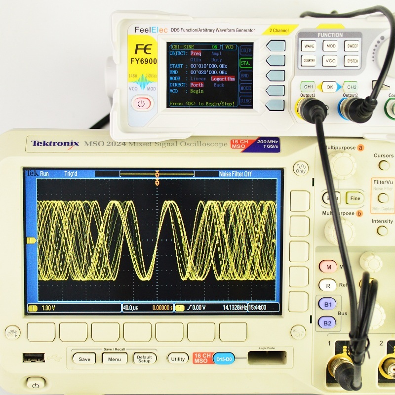 Dual Channel Arbitrary Waveform Function Generator 60Mhz - Цифровой генератор сигналов FY6900, измеритель произвольных