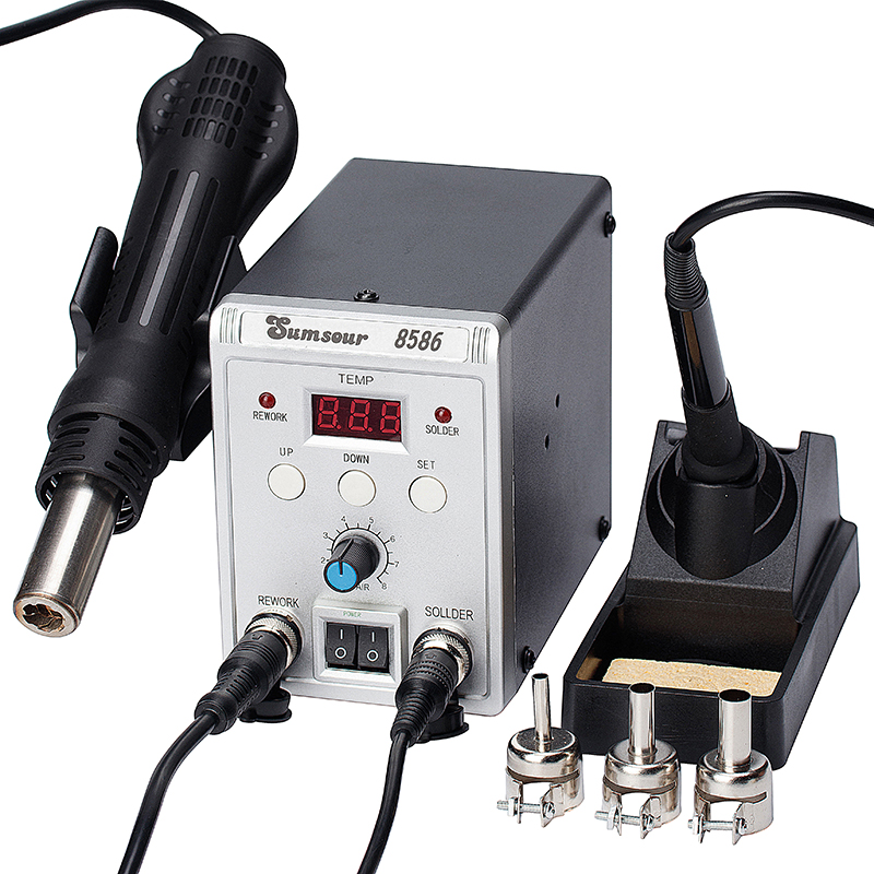 Smd Rework Station Hot Air Soldering 2 In 1 - 8586 700 Вт 2 в 1