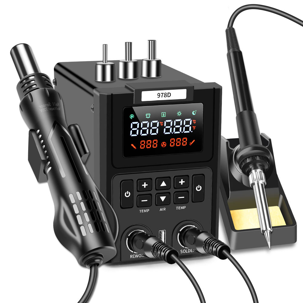Smd Rework Station Hot Air Soldering 2 In 1 - Паяльная станция 2-в-1 с двойным LED-дисплеем: