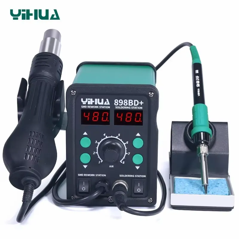 Smd Rework Station Hot Air Soldering 2 In 1 - YIHUA 898BD+ 220В 2 в 1