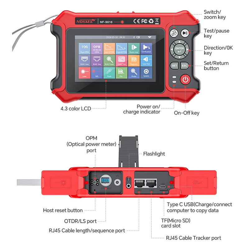 NOYAFA OTDR IPC тестер 1310/15 – обзор и цена Optical Time Domain Reflectometer Otdr 1310 1550Nm