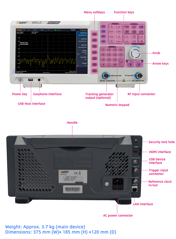 Анализатор спектра 9 кГц - 1,5 – обзор и цена Spectrum Analyzer Tracking Generator 1.5Ghz