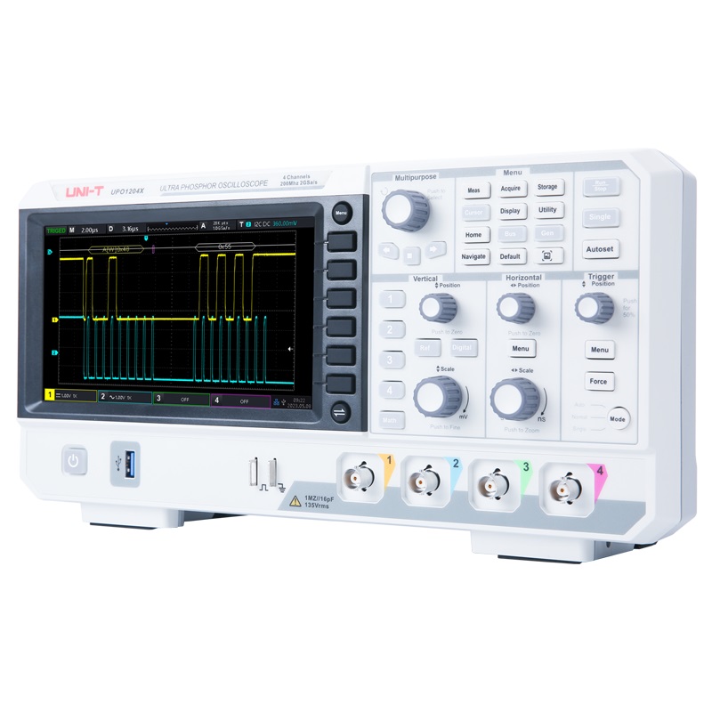 UNI-T UPO1104X 100 МГц цифрово – обзор и цена Digital Storage Oscilloscope 4 Channel 100Mhz