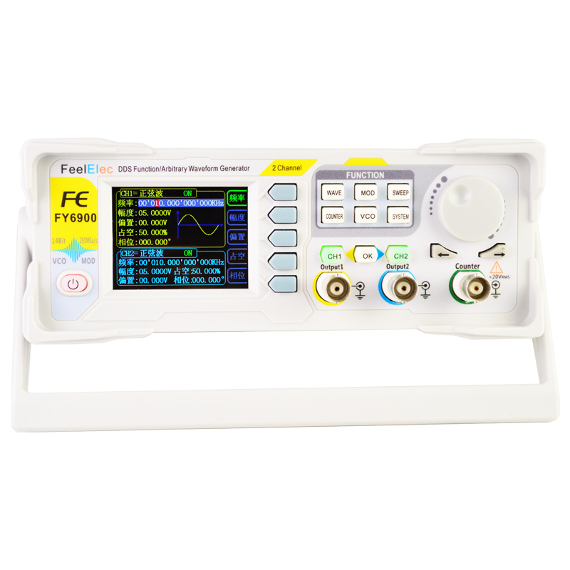НОВЫЙ FY6900 Двухканальный ген – обзор и цена Dual Channel Arbitrary Waveform Function Generator 60Mhz