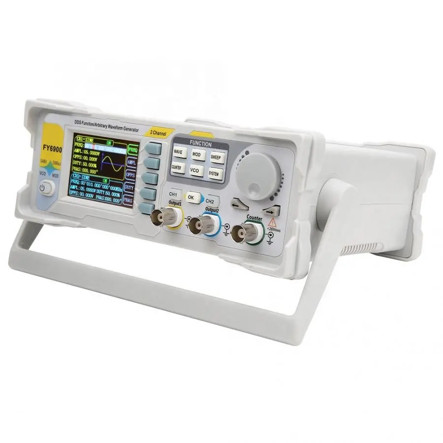 НОВЫЙ FY6900 Двухканальный ген – обзор и цена Dual Channel Arbitrary Waveform Function Generator 60Mhz