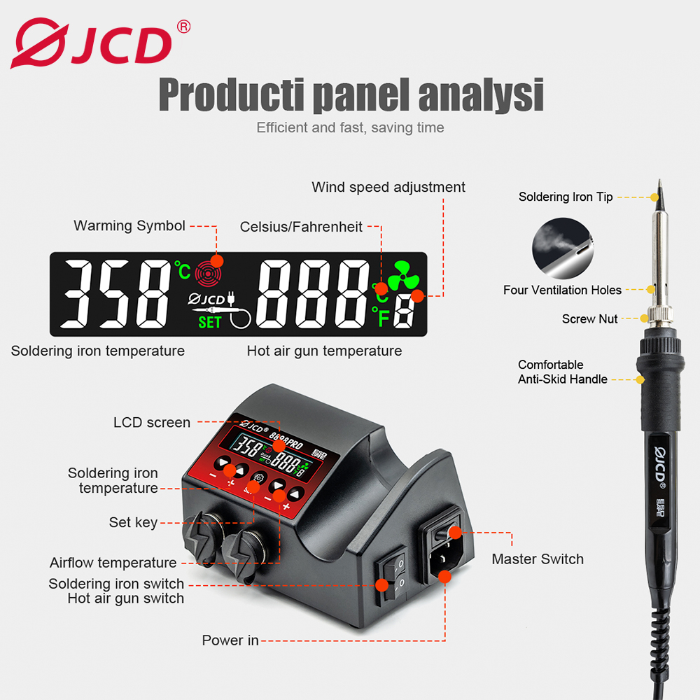 Паяльная станция SMD 750 Вт, 2 – обзор и цена Smd Rework Station Hot Air Soldering 2 In 1