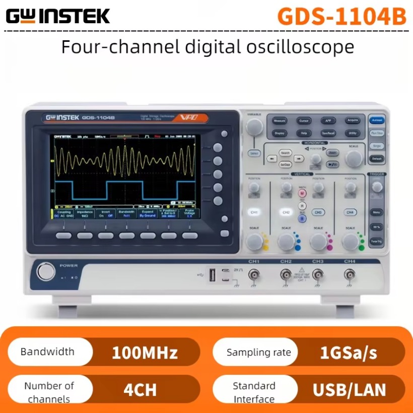 Цифровой осциллограф GWInstek  – обзор и цена Digital Storage Oscilloscope 4 Channel 100Mhz