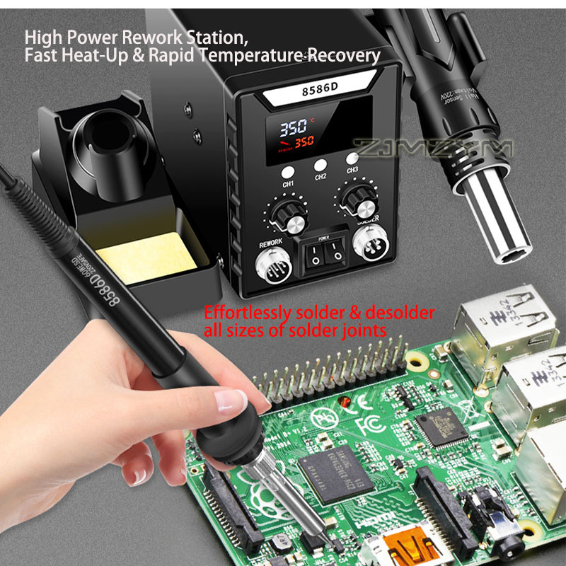 Паяльная станция 2-в-1 с горяч – обзор и цена Smd Rework Station Hot Air Soldering 2 In 1