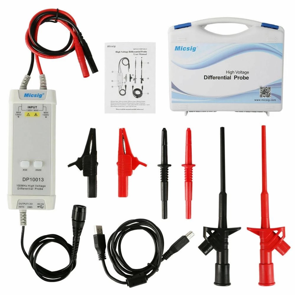 2025Micsig Осциллограф 1300 В  – обзор и цена High Voltage Differential Probe 100Mhz 1300V