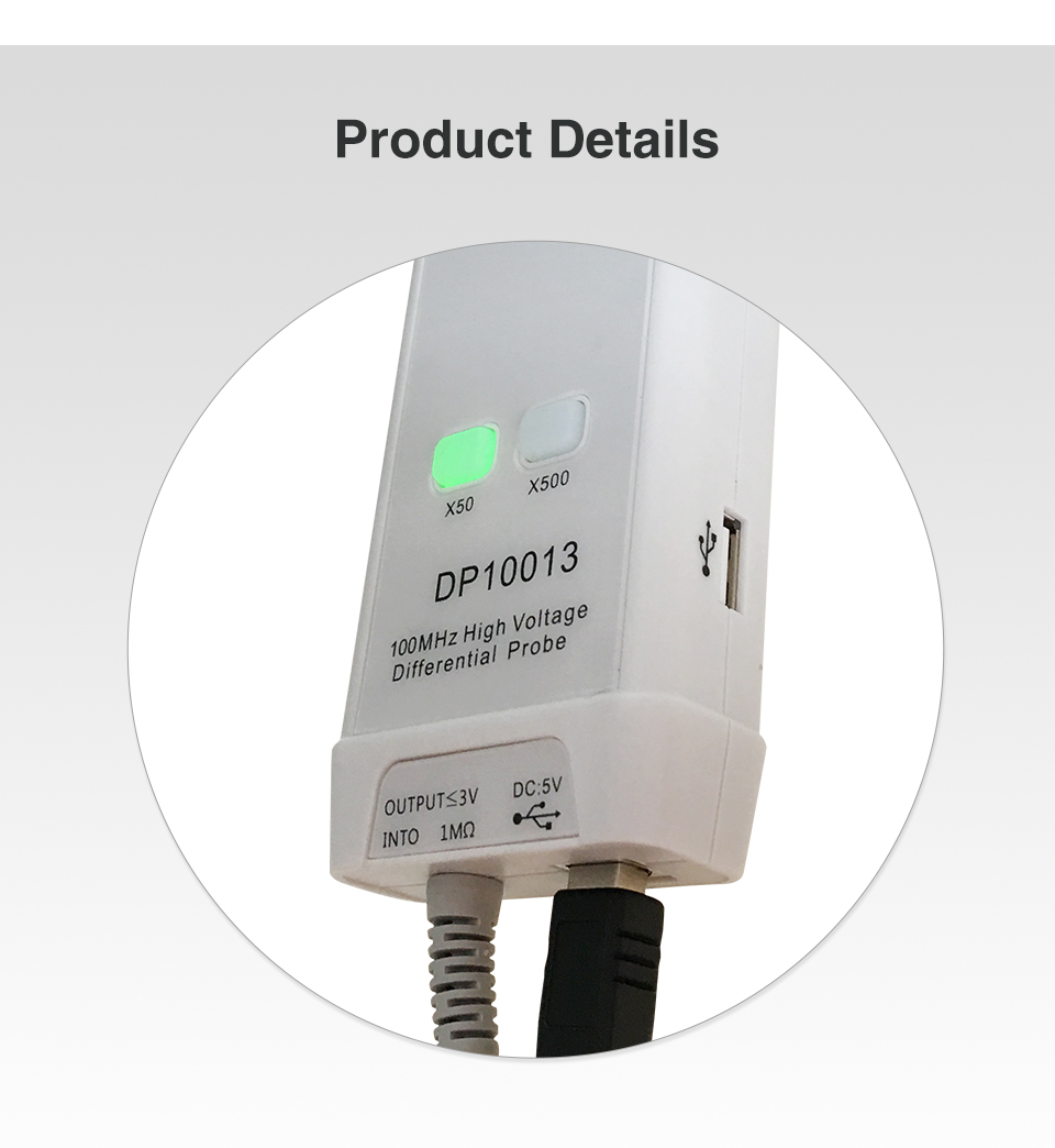 2025Micsig Осциллограф 1300 В  – обзор и цена High Voltage Differential Probe 100Mhz 1300V