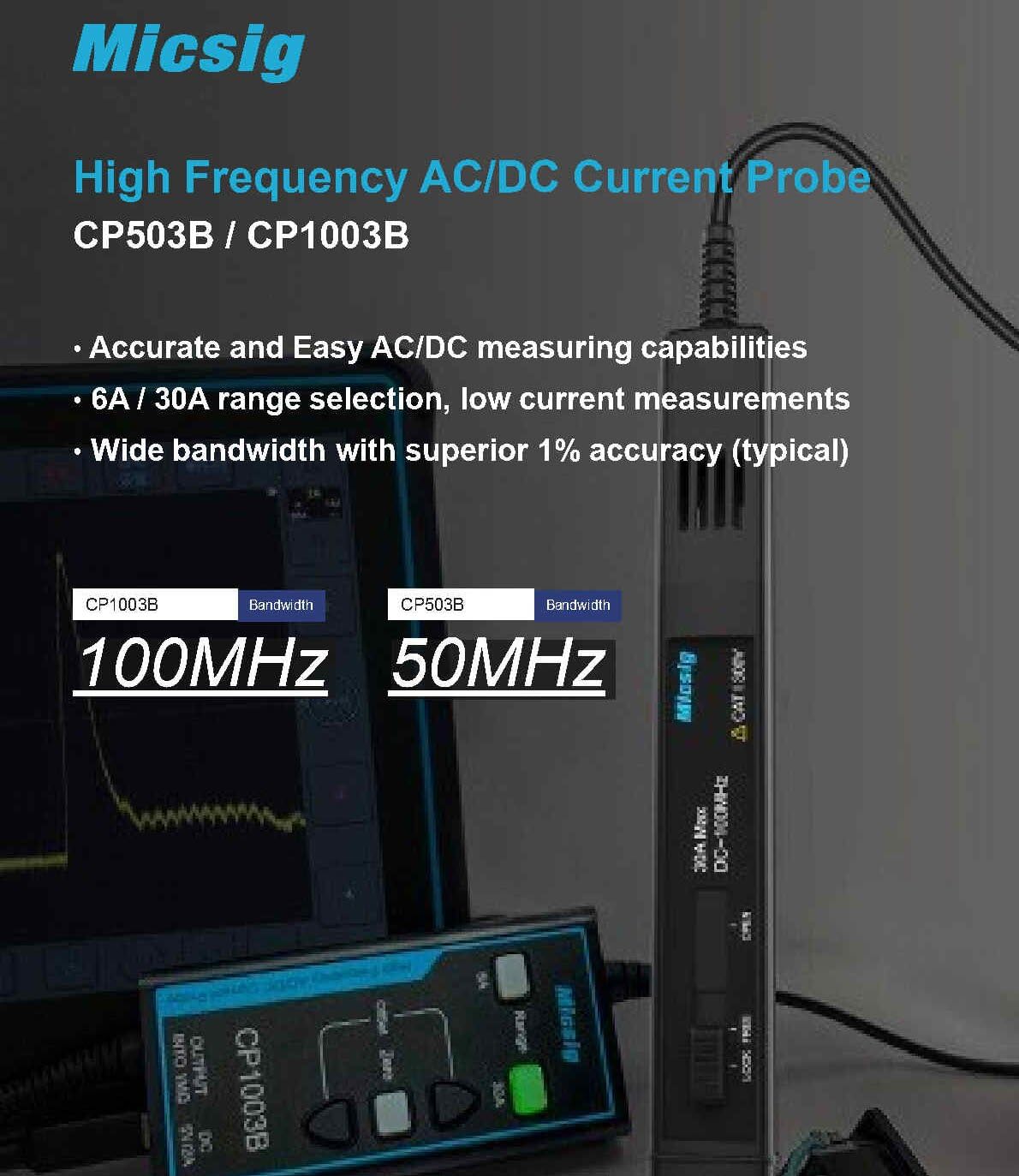Высокочастотный датчик перемен – обзор и цена Current Probe Ac Dc 50Mhz Oscilloscope
