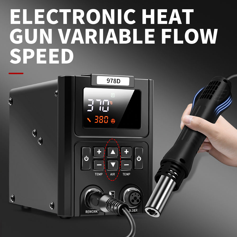 Паяльная станция 2-в-1 с двойн – обзор и цена Smd Rework Station Hot Air Soldering 2 In 1