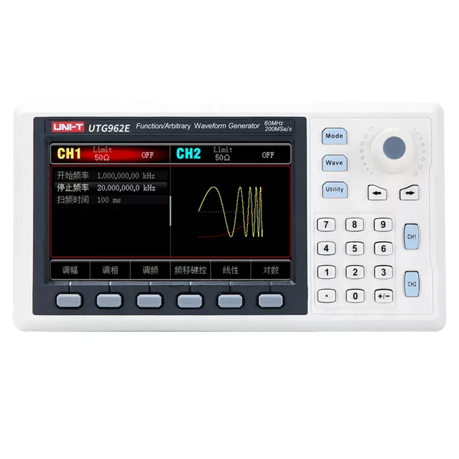 UNI-T UTG932E UTG962E Функция  – обзор и цена Dual Channel Arbitrary Waveform Function Generator 60Mhz