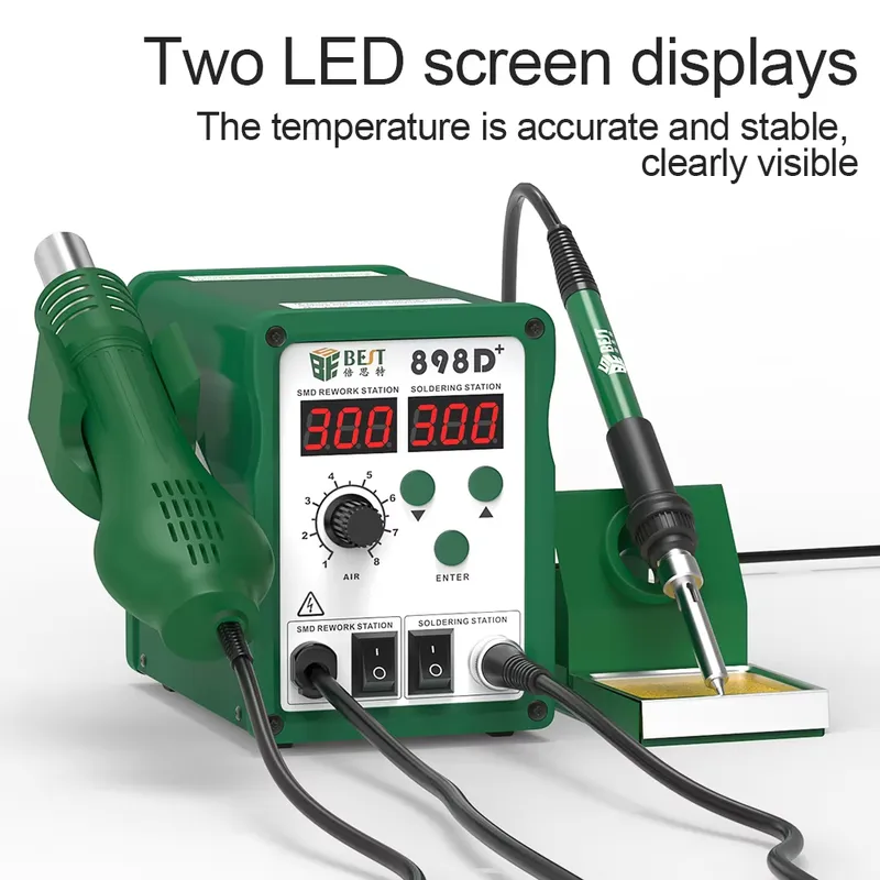 Цифровая паяльная станция BST- – обзор и цена Smd Rework Station Hot Air Soldering 2 In 1